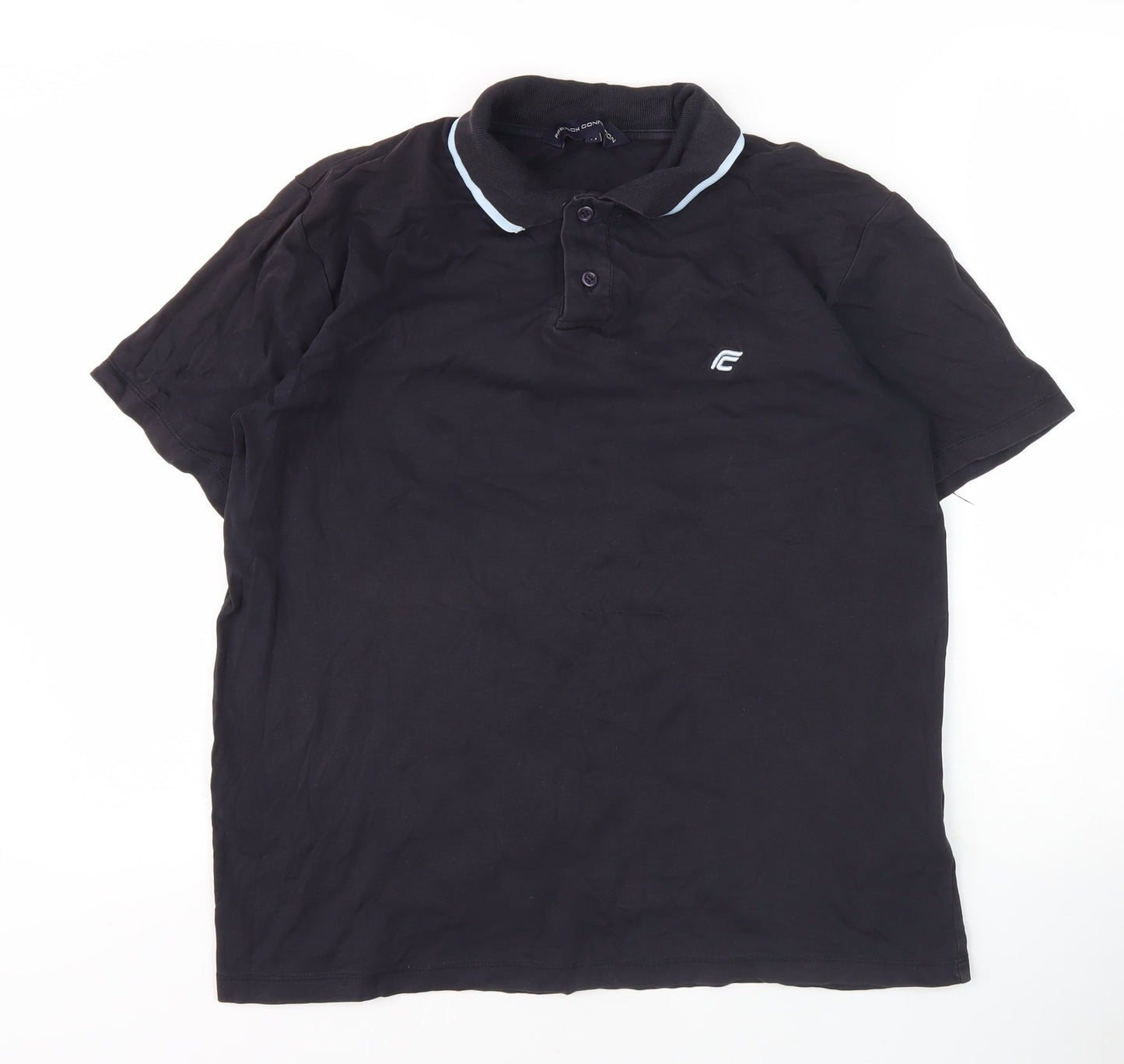 French Connection Men's Black Polo Shirt M