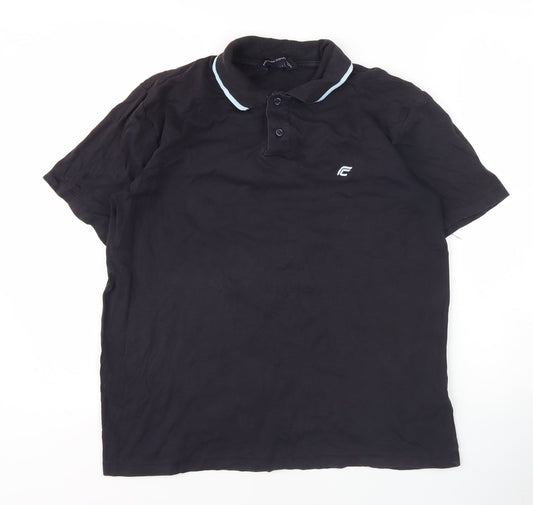 French Connection Men's Black Polo Shirt M