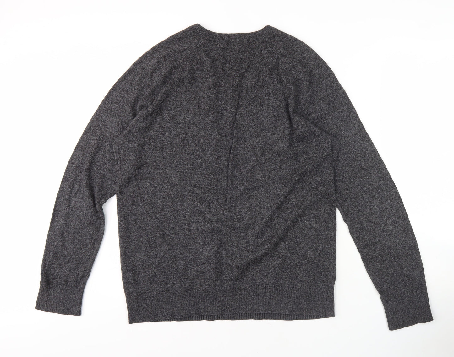 American Eagle Outfitters Men's Grey V-Neck Pullover Jumper