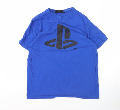 PlayStation Men's Blue XS Crew Neck T-Shirt