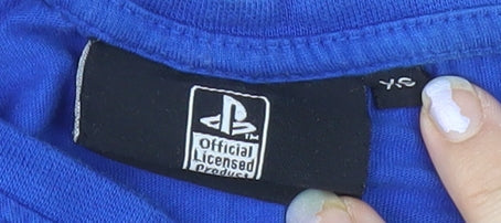 PlayStation Men's Blue XS Crew Neck T-Shirt