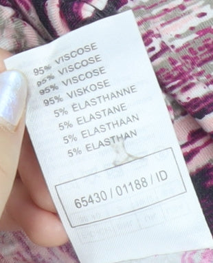 Damart Women's Multicoloured Striped T-Shirt, S, 3/4 Sleeve