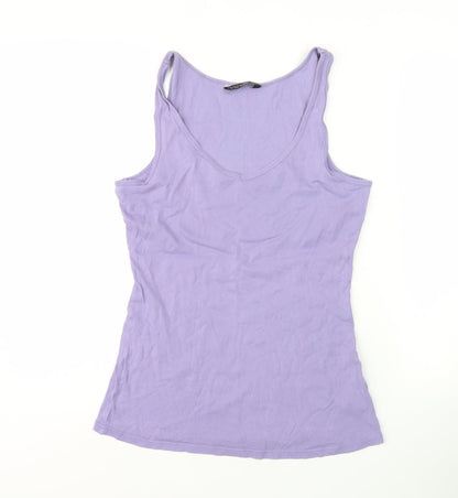 Womens UK Size 12 Dorothy Perkins Purple Basic Tank