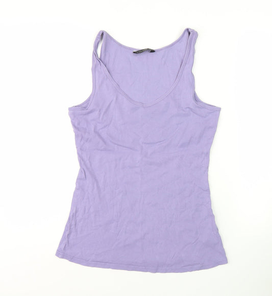 Womens UK Size 12 Dorothy Perkins Purple Basic Tank