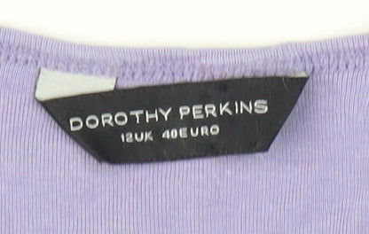 Womens UK Size 12 Dorothy Perkins Purple Basic Tank