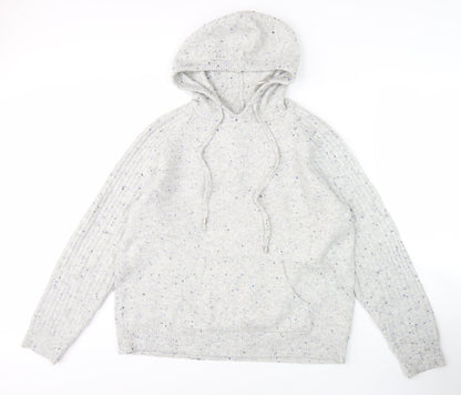 Marks and Spencer Men's Grey Hooded Pullover Jumper (M)