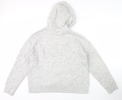 Marks and Spencer Men's Grey Hooded Pullover Jumper (M)