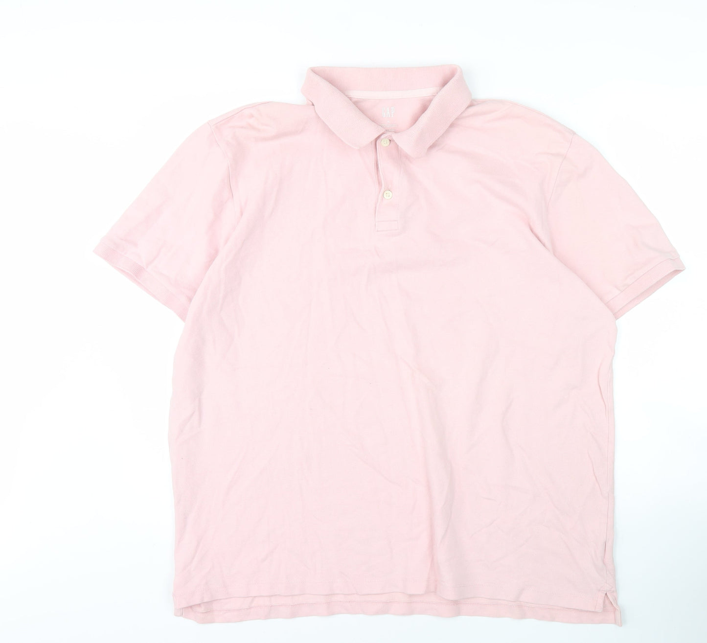 GAP Men's Pink XL Polo Shirt, Casual Short Sleeve