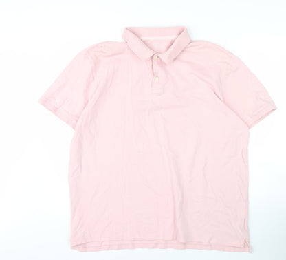 GAP Men's Pink XL Polo Shirt, Casual Short Sleeve