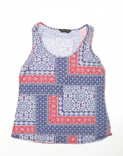 Womens UK Size 12 Dorothy Perkins Multicoloured Basic Tank