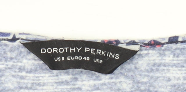 Womens UK Size 12 Dorothy Perkins Multicoloured Basic Tank