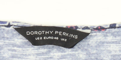 Womens UK Size 12 Dorothy Perkins Multicoloured Basic Tank