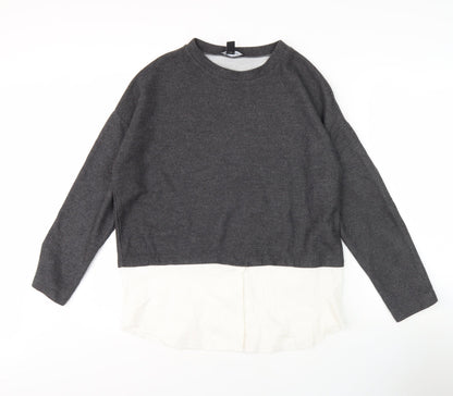 Womens UK Size 12 New Look Grey Pullover Jumper