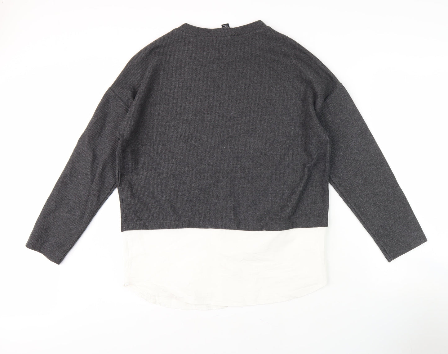 Womens UK Size 12 New Look Grey Pullover Jumper
