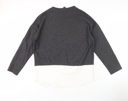 Womens UK Size 12 New Look Grey Pullover Jumper