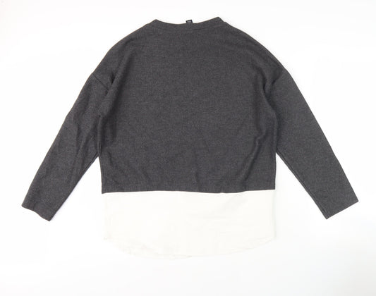 Womens UK Size 12 New Look Grey Pullover Jumper