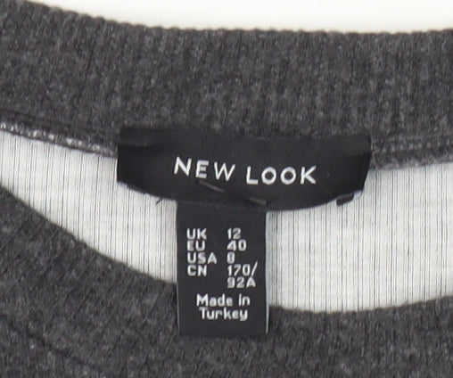 Womens UK Size 12 New Look Grey Pullover Jumper