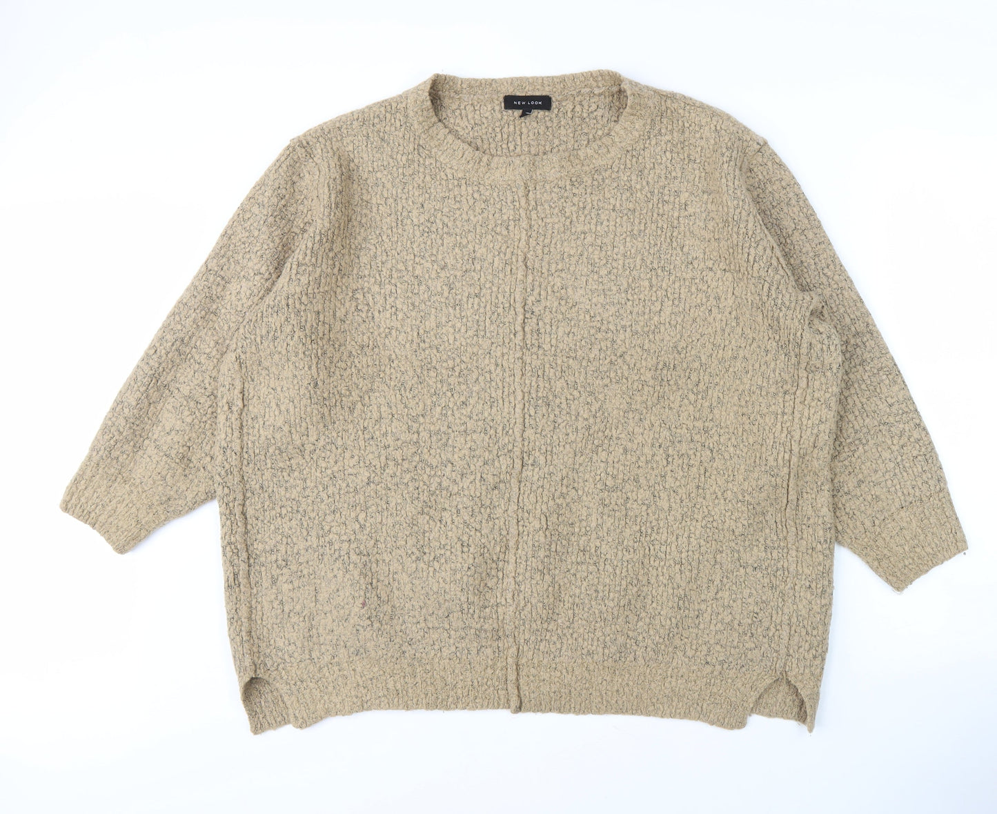 Womens UK Size L New Look Beige Pullover Jumper
