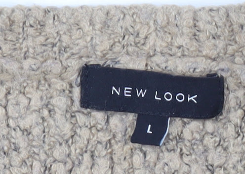Womens UK Size L New Look Beige Pullover Jumper