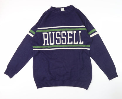 Russell Athletic Men's Blue S Pullover Jumper