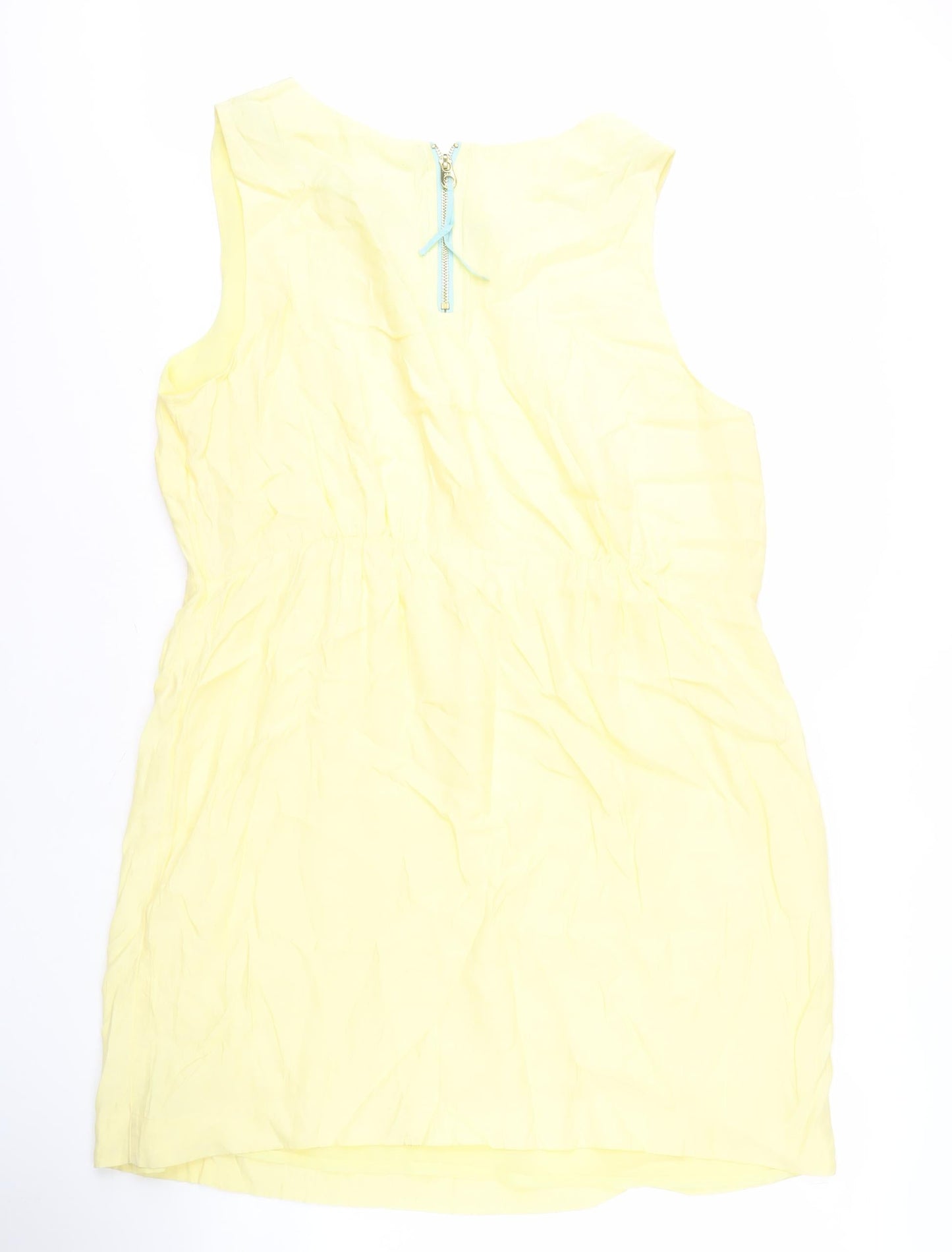Joules Women's Yellow Dress, Size 16, Sleeveless, Excellent