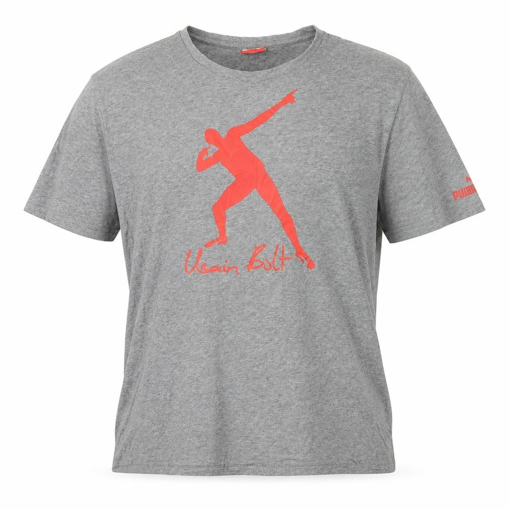 Puma Usain Bolt Grey Men's XL Sports T-Shirt