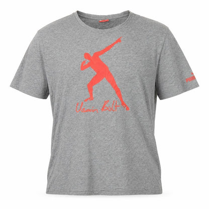 Puma Usain Bolt Grey Men's XL Sports T-Shirt