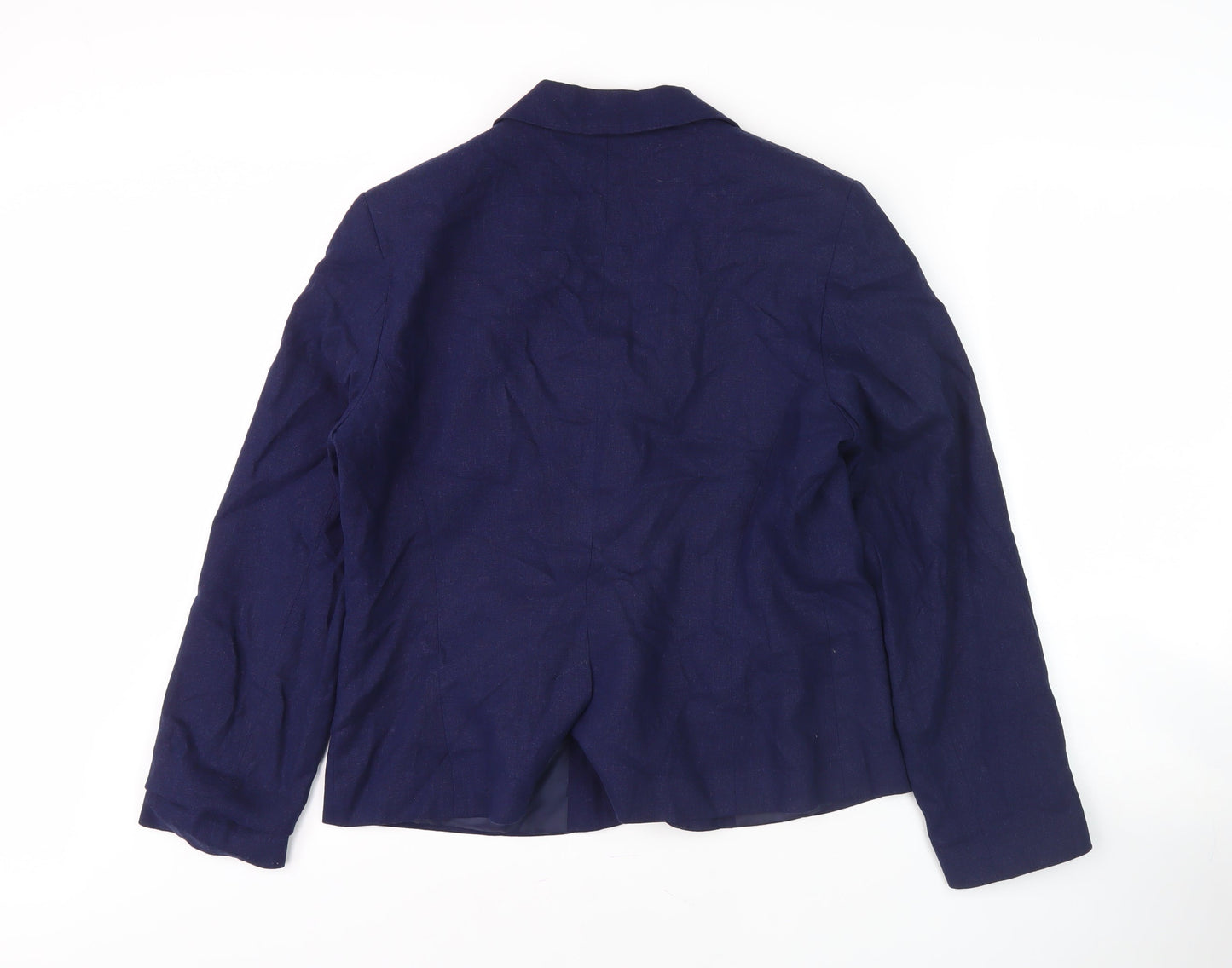 Womens UK Size 14 Classic Regular Blue Blazer