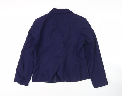 Womens UK Size 14 Classic Regular Blue Blazer