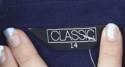 Womens UK Size 14 Classic Regular Blue Blazer