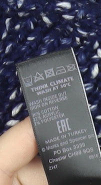 Womens UK Size M Marks and Spencer Blue Pullover Jumper