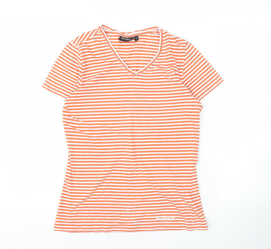 Peter Storm Orange Women's Stripe T-Shirt Size 12