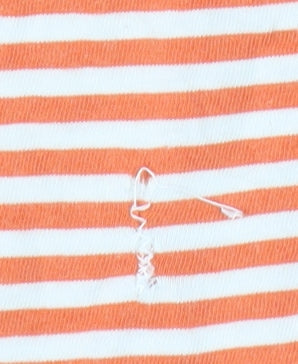 Peter Storm Orange Women's Stripe T-Shirt Size 12