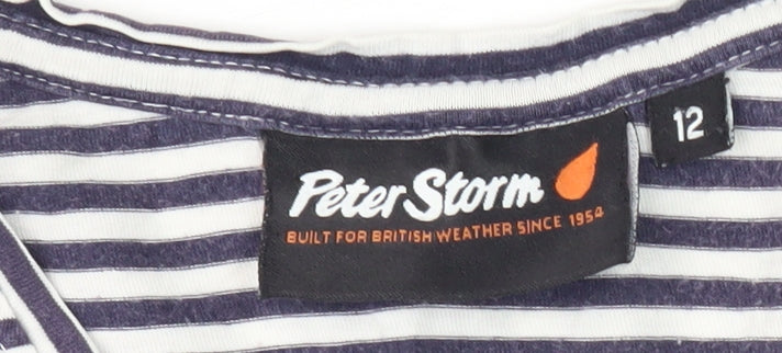 Peter Storm Women's Striped V-Neck T-Shirt, Size 12