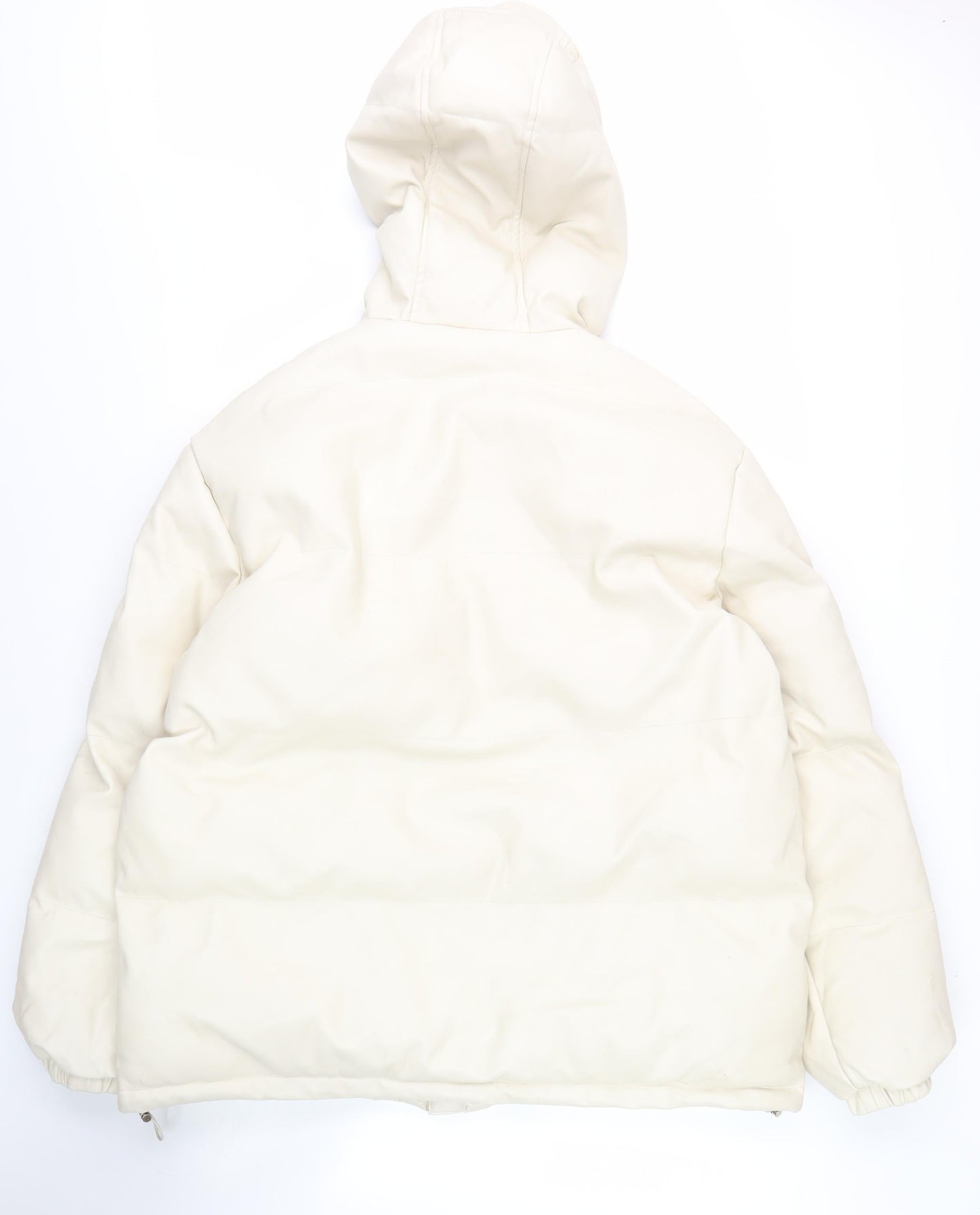 Womens UK Size 12 PRETTYLITTLETHING Ivory Puffer Jacket