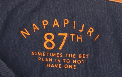 Napapijri Men's Blue Graphic Print T-Shirt, Size M