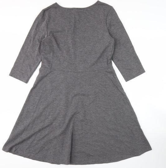 Esmara Women's Grey Fit & Flare Dress Size 14/16
