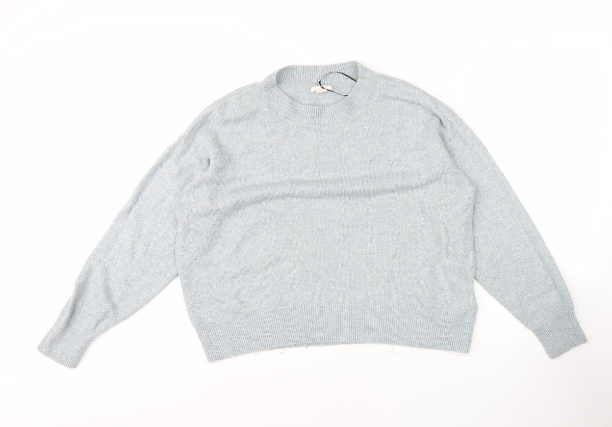 Womens UK Size M H&M Blue Pullover Jumper