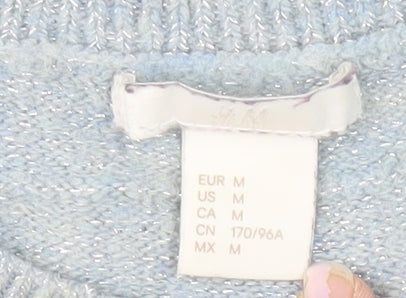 Womens UK Size M H&M Blue Pullover Jumper