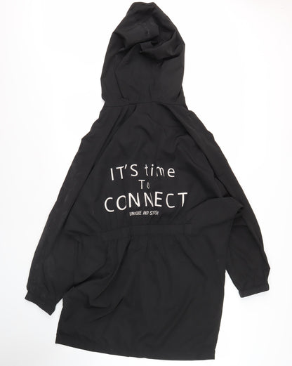H:CONNECT Women's Black XS Rain Coat Jacket