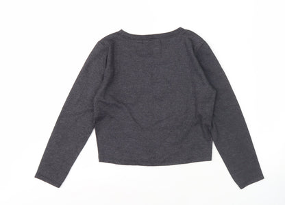 Womens UK Size 10 Zara Grey Basic T-Shirt