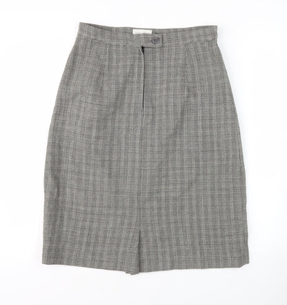 Mila Schön Women's Grey Check Pencil Skirt Size 18