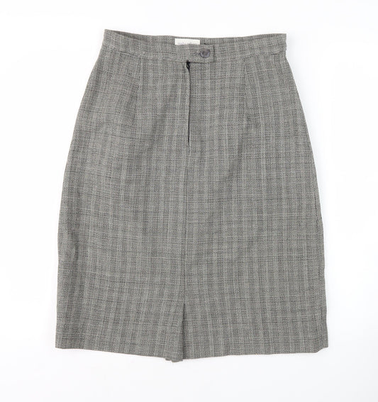 Mila Schön Women's Grey Check Pencil Skirt Size 18