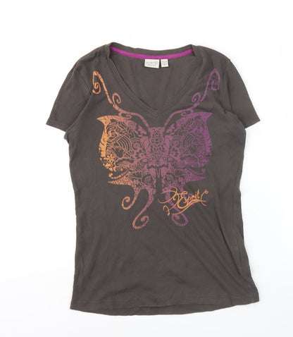 Esprit Women's Multicoloured Butterfly T-Shirt, Size S