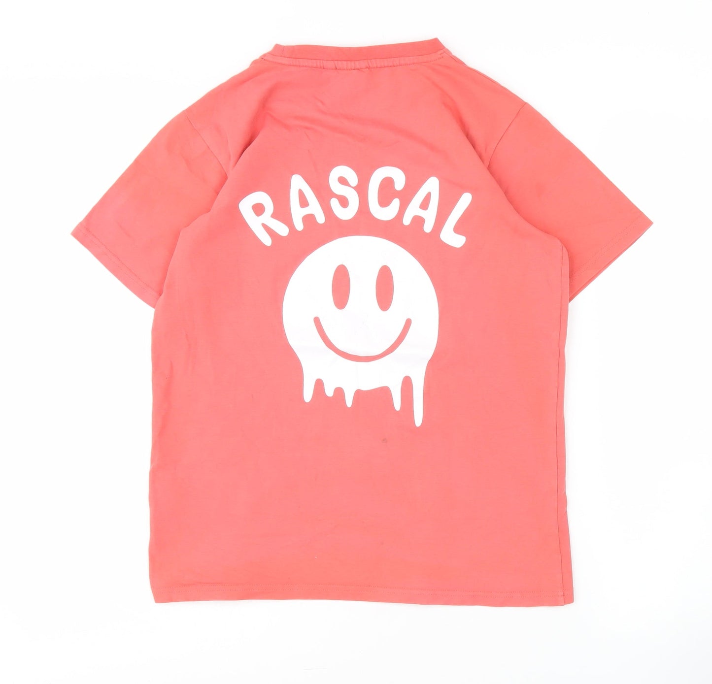 Rascal Boys Red Graphic T-Shirt 13-14 Years Cotton Short Sleeve