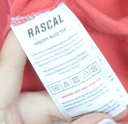 Rascal Boys Red Graphic T-Shirt 13-14 Years Cotton Short Sleeve