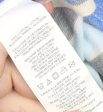 Original Penguin Men's Blue Striped Slim Polo L