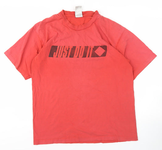 Nike Men's Red Large 'Just Do It' T-Shirt