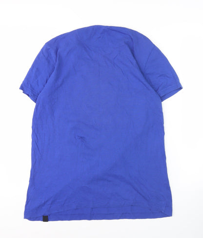 Maison Blaggio Men's Blue Large Graphic T-Shirt