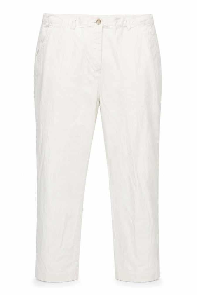 Mens UK Size 18 Lands' End Regular Fit Casual Ivory Trousers